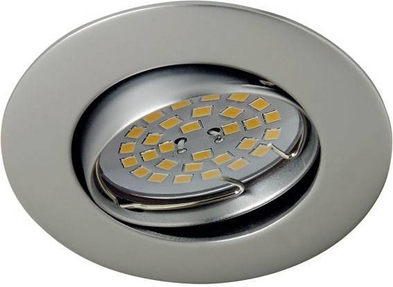 Foco Empotrable Basic redondo acero wonderlamp de techo gris gu10 50 aluminio 8.1x15 mm 1 unidad incluye 85 15 cm. 30°