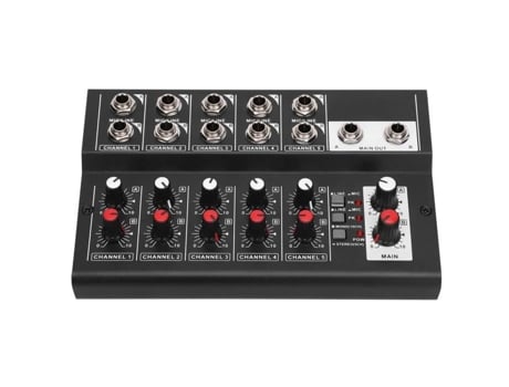 Consola de mezcla de audio estéreo DC 5V Mezclador de audio profesional mini de aleación portátil Con