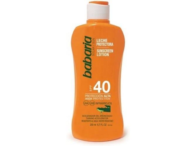 Leche Solar BABARIA Aloe SPF 40 (200 ml)