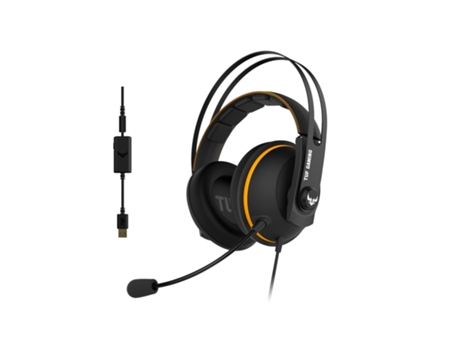 Paquete de auriculares y micrófono Asus Tuf Gaming H7 Diadema adjunta Negro Amarillo