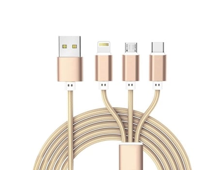 Cable de carga 3 en 1 - Dorado NORTHIX