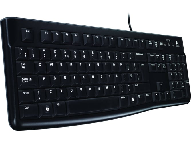 Teclado LOGITECH K120 (Con Cable - Layout Suizo)