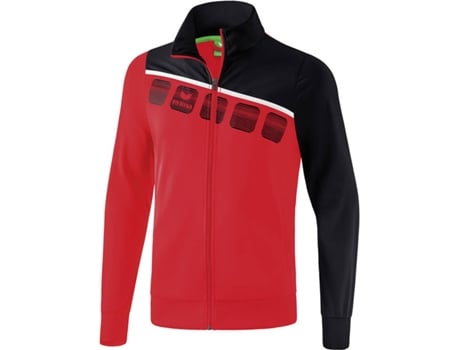 Chaqueta Poliéster ERIMA 5-C (Rojo, Negro y Blanco - L)