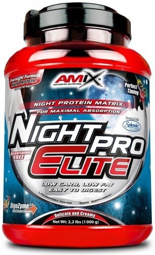 Proteína AMIX Nightpro Elite Y Fácil De Digerir Máxima Absorción (1 Kg - Vainilla)