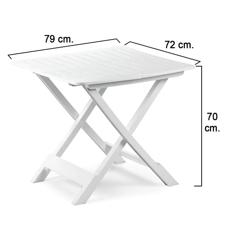 Mesa plegable tevere 79x72 cm blanca