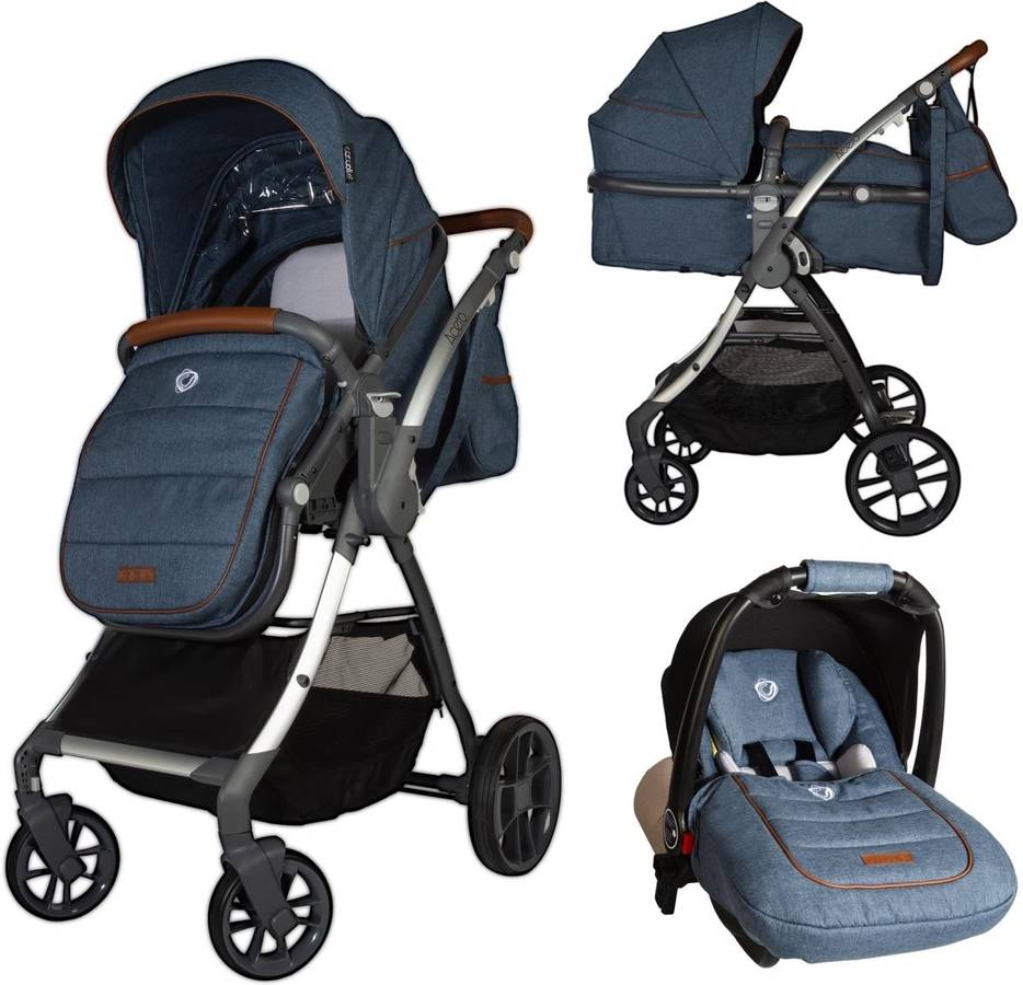 Carrito de Bebé Trio COCORELLE Acero (Grupo 0 - Azul)