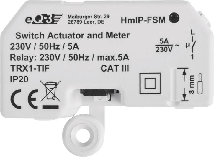 Homematic Ip Schaltmessactor unterputz eq3ag 142721a0 actuador de casa