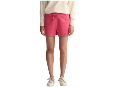 Pantalones de Mujer GANT Curtas Relaxadas Rosa (L)