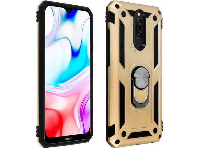 Carcasa Xiaomi Redmi 8, 8A AVIZAR Anillo Dorado