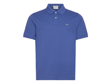 Polo de Hombre GANT Regular Shield Pique Katoen Azul (S)