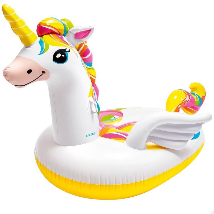 Intex 57291eu Isla hinchable unicornio flotador blanco 163x251x145cm