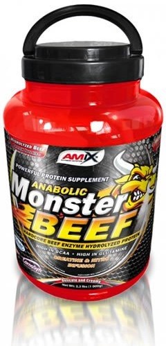 Proteína AMIX Monster Beef De Ternerafavorece El Anabolismo Muscular Rápida Y Total Absorción (1 Kg - Lima)