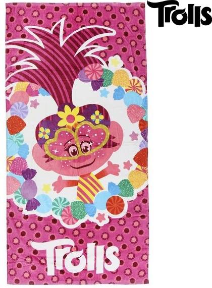 Cerdá Toalla Playa infantil trolls rojo 70 x 140 cm