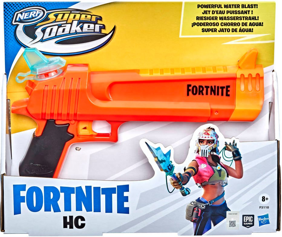 Super Soaker Lanzador de agua fortnite hc para juegos adolescentes y adultos nerfs hasbro edad minima 8