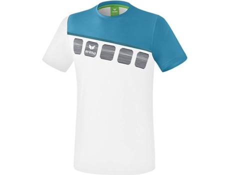 Camiseta para Hombre ERIMA 5-C Blanco, Azul para Multideportes