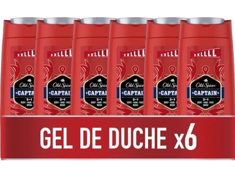 Gel de Baño y Champú OLD SPICE Captain (6 x 675 ml)