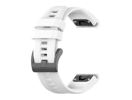 Correa para Garmin Fenix 7x Solar 26 mm Correa de reloj deportiva de silicona de color puro Blanco VENISYMLIS