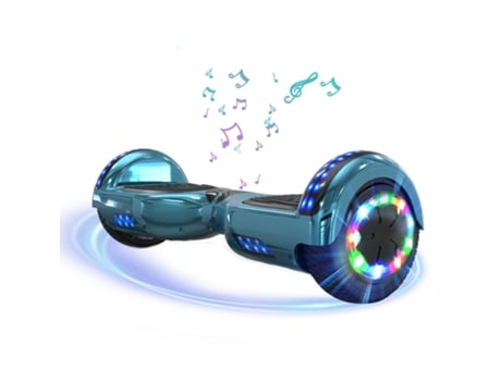 HITWAY Hoverboard de 6.5'' con Bluetooth, Luces LED - Cian