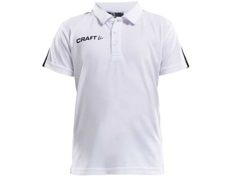 Polo de Hombre para Fútbol CRAFT Progre Piqué Blanco (6/8 Años)