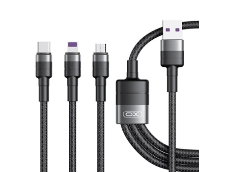 Cable Fastcharger Usb Iosusb Cmicro XO Nylon Negro