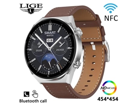 Reloj inteligente de negocios con pantalla HD de 454x454 para hombre, cargador inalámbrico NFC, reloj inteligente resistente al agua con Dial y lla...