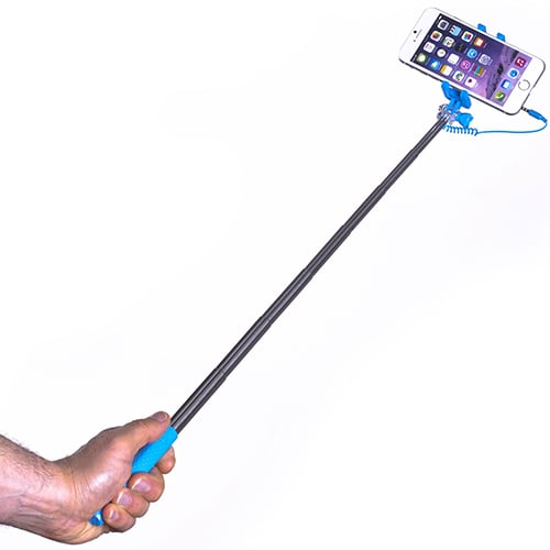 Mini Selfie Stick CELLY con Cables Azul