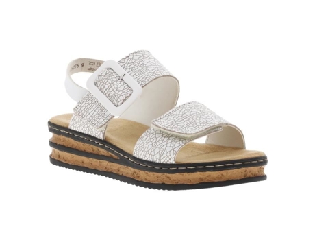 Sandalias de Mujer RIEKER Piel Blanco (38)