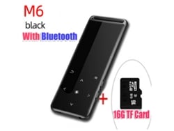 S/MARCA Lector MP3 Reproductor Mp4 Compatible con Bluetooth M6, sin pérdidas, 10 ajustes de brillo, Mp5Mp6, Walkman, Radio Fm, Ebook, compatible con tarjeta Tf de 16G