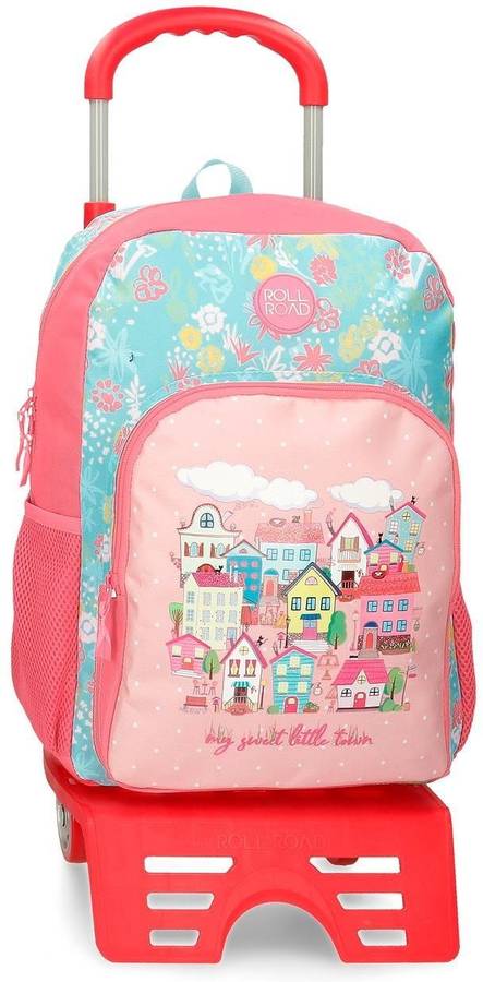 Mochila con Ruedas ROLL ROAD My Little Town Rosa (30x40x13 cm)