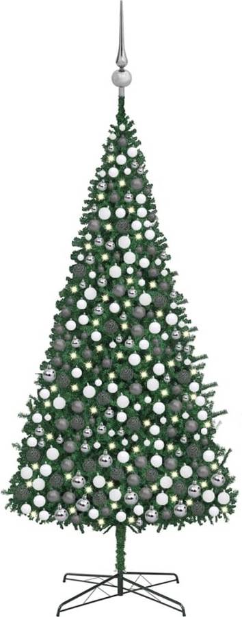 Árbol de Navidad VIDAXL con Luces LED y Bolas (Verde - 19x4 cm)