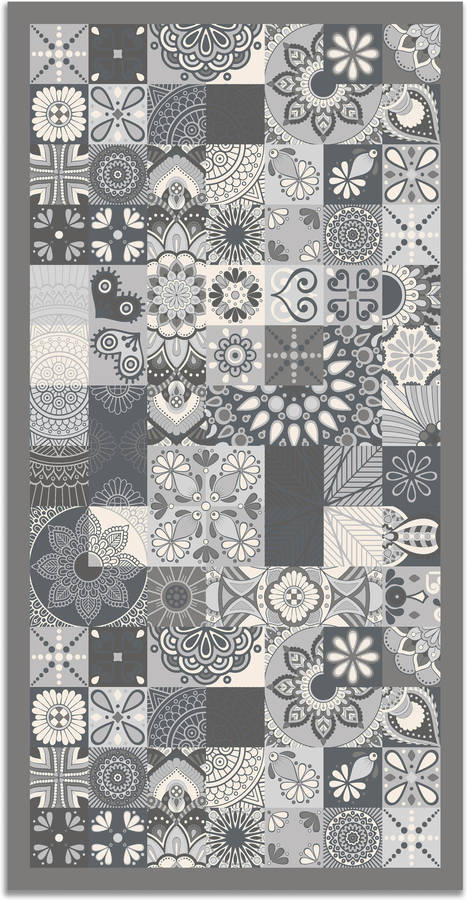 Alfombra HOME & LIVING Panorama CDF03223 (Gris - 60x110 cm - Vinilo)