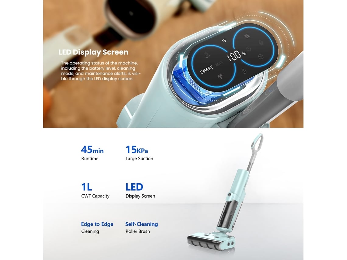 Aspiradora sin cable Proscenic F20 - 150W 15000Pa 45min de autonomía - Azul  - Aspirador y limpiadores - Los mejores precios