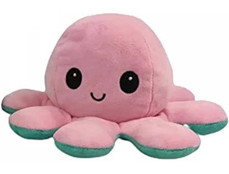 Peluche AEA Pulpo Doble Cara Rosa y Verde (Edad Mínima: 3 anos - 20 x 10 cm)