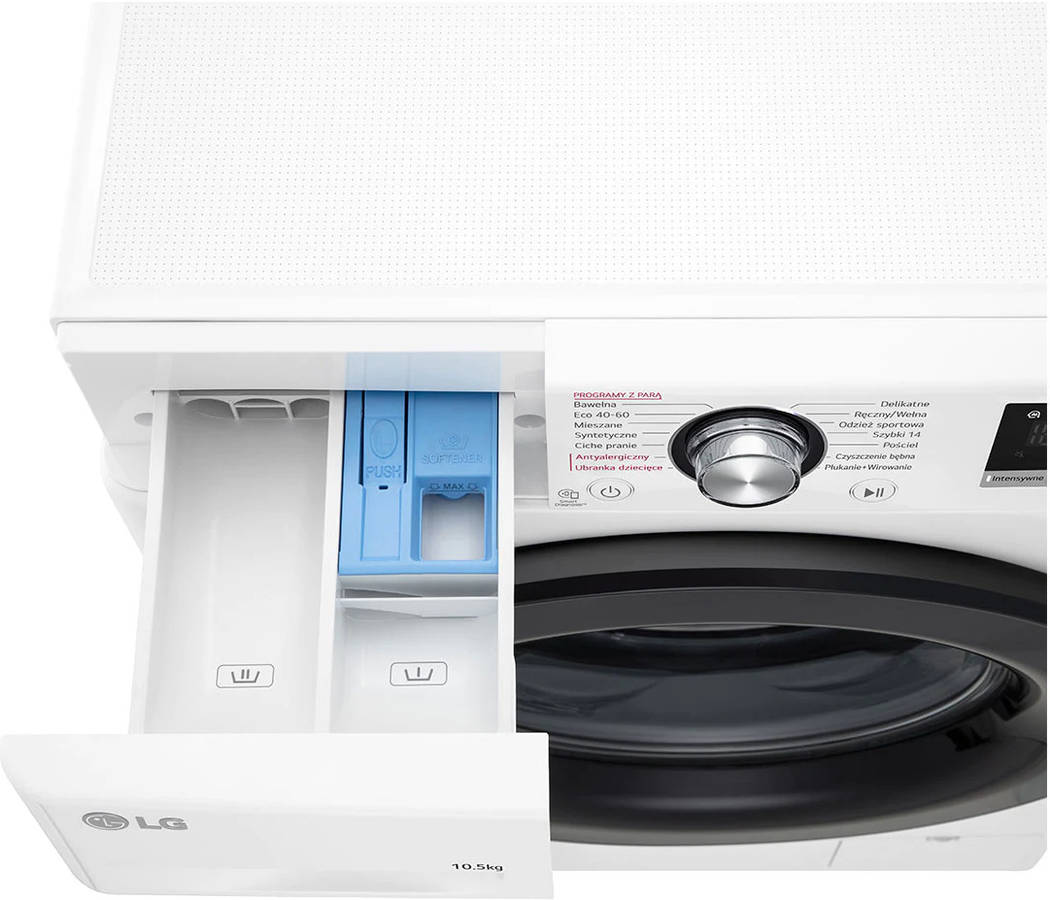 Lavadora LG F4WV301S6WA (10.5 kg - 1400 rpm - Blanco)