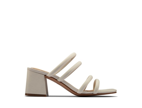 Sandalias CLARKS Sheer65 Mule White Leather (Blanco - EU-37)