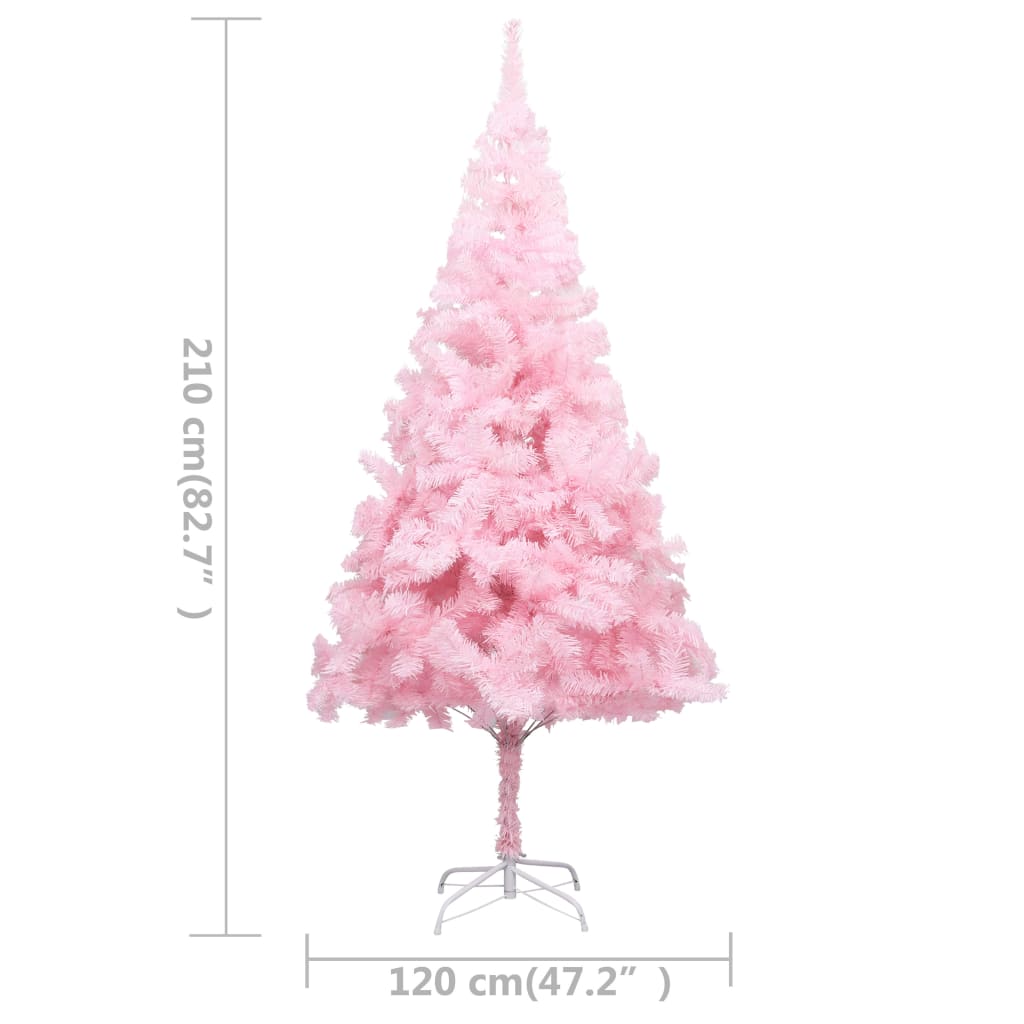 Árbol de Navidad VIDAXL con Luzes LED y Bolas (Rosa - 12x21 cm)