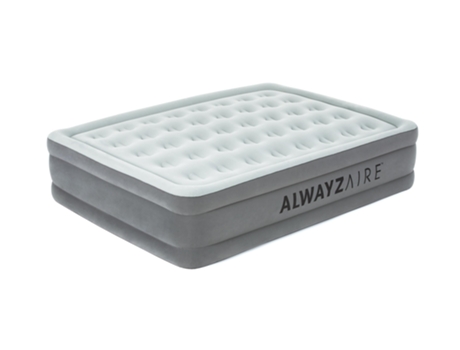 Bestway Colchón inflable AlwayzAire 2 personas gris 203x152x46 cm