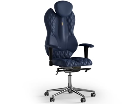 Silla de Oficina KULIK SYSTEM Grand Stitching PU Cuero (Azul -130x50x50cm)