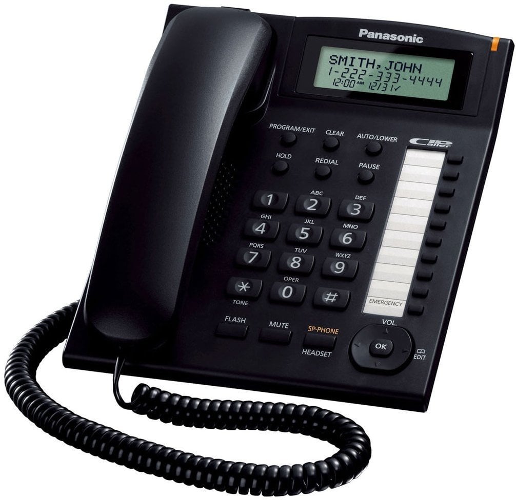 Teléfono Fijo PANASONIC KX-TS880EXB Negro