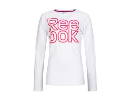 Camiseta Reebok Branca Rosa Júnior