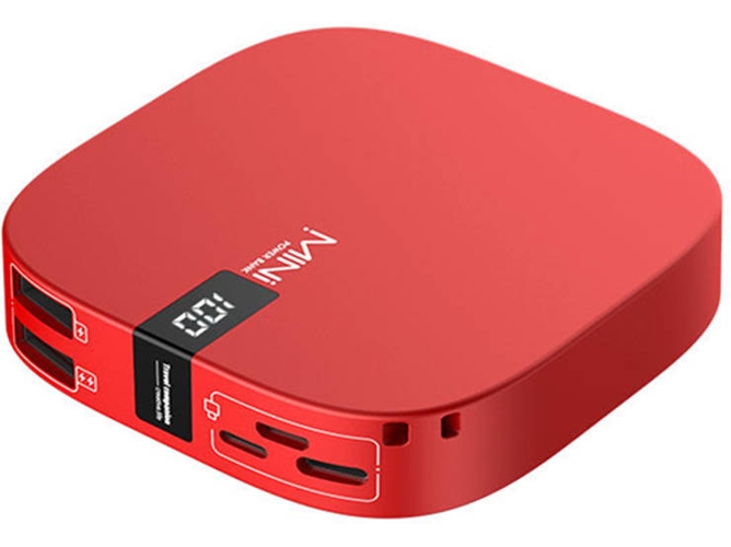 Powerbank WJS Mini Portable Charging Pocket (10000 mAh - Rojo)