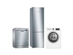 INDESIT PACK BOSCH Lavadora 9KG + Frigorifico Combiando inox + Lavavajillas inox