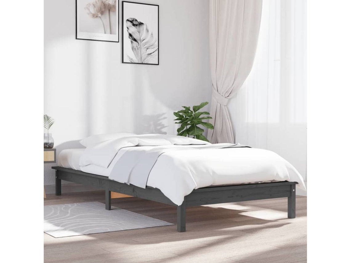Estructura de cama madera maciza de pino 90x200 cm - referencia