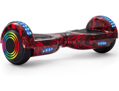 Hoverboard E-RIDES 6.5WF-FLAME-11 Rojo (Autonomía: 12 km - Velocidad Máx: 12 km/h)