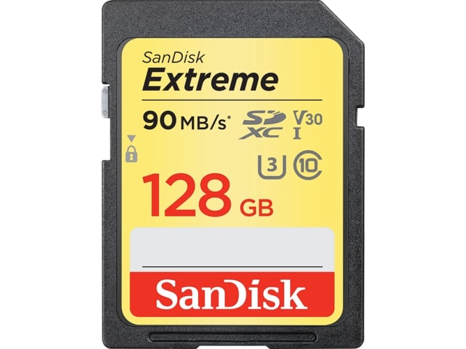 Tarjeta SD SANDISK Extreme 128GB 90MB/S V30