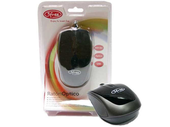 3free Mouse Optico usb mcn301 color negro raton 3fmcn301