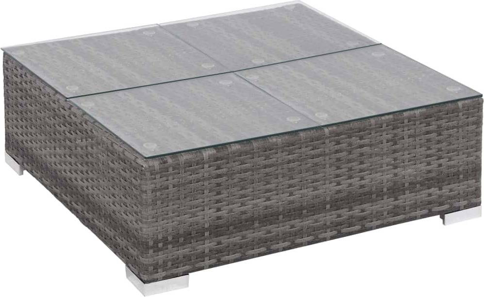 Conjunto de sofás Exterior Almohadones VIDAXL mimbre PE Gris (7 piezas)