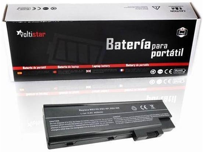 Batería VOLTISTAR para Acer Bt.T5007.001, Bt.T5007.002 4Ur18650F-1-Qc192 Ms2169 Squ-401