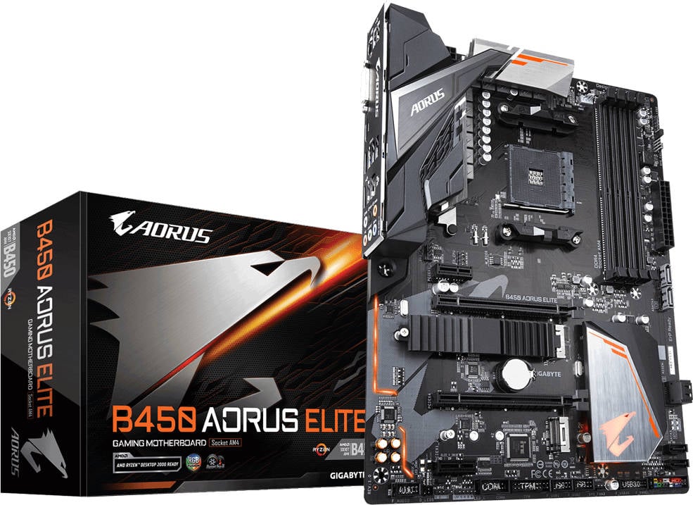 Placa Base GIGABYTE B450 Aorus Elite (Socket AM4 - AMD B450 - ATX)