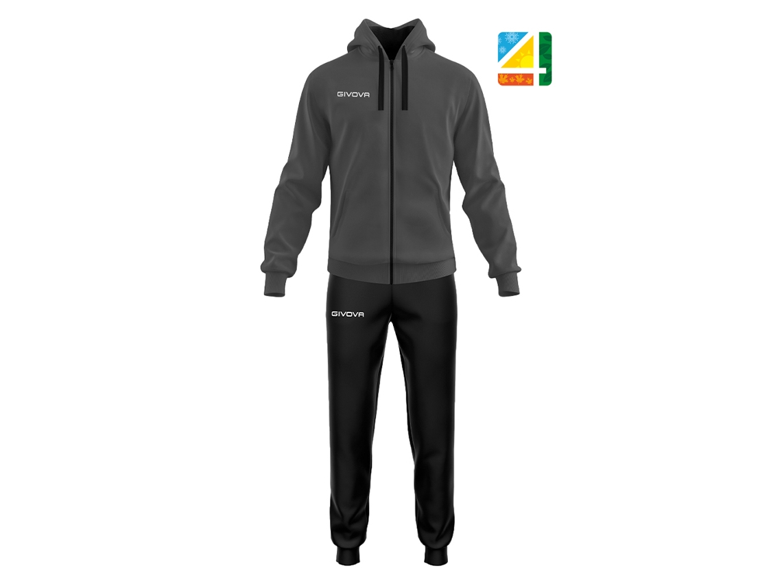 Chándal para Hombre GIVOVA (XL - Negro)